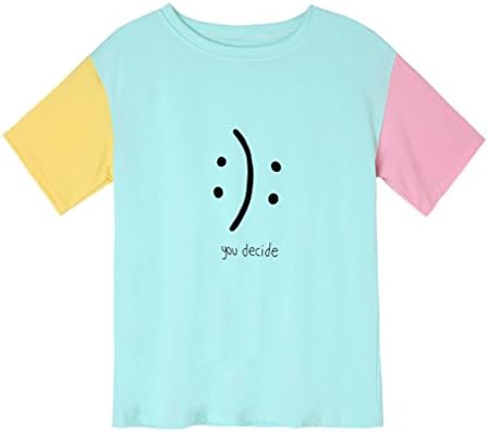 Women Harajuku Fashion Patchwork Kawaii Summer Top Loose Lovely T Shirt