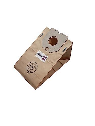 Distri+ - Sac aspirateur Compatible avec Philips TC 737, TC 738, Turbo Compact, Vision Oslo LG Goldstar - La Pochette de 10 Sacs Papier