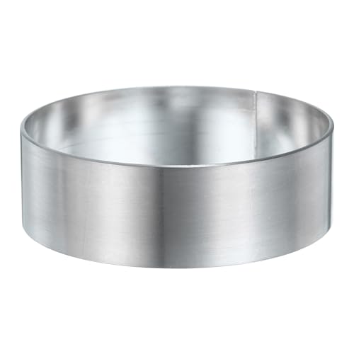 QUARKZMAN Anello per Torta Rotondo 2.36 x 1 Pollice in Acciaio Inossidabile Senza Saldature per Dolci Specchio Rivestito per Cottura di Dolci frittella Inglesi e Crumpet Strumento