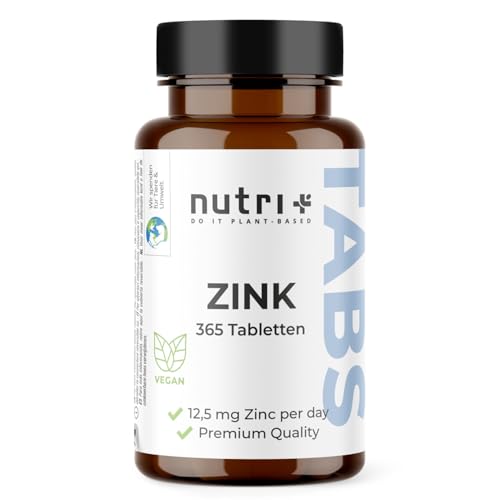 Nutri + Zinc Bisglicinato 25 mg – 365 Tabletas Veganas | Alta Biodisponibilidad | 1/2 Tableta al Día | 730 Dosis | Suplemento de Zinc Quelado | Apoyo Sistema Inmunitario, Piel, Cabello y Uñas