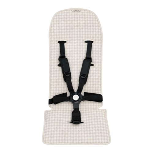 JYOKO KIDS Colchoneta de Algodón 100% para cochecito y Silla de paseo Compatible con Bugaboo Butterfly (Gold Vichy)