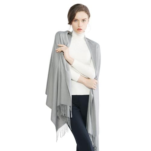 Image of RIIQIICHY Women's Fringe Shawl Wrap Pashmina Scarf for Wedding Evening
