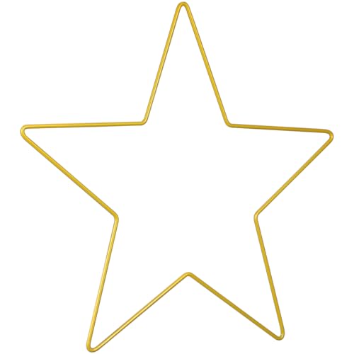 BESPORTBLE Coroa de estrela armação de arame de metal com moldura de macramé Pentagrama em forma de coroa de flores para Ação de Graças Natal Ano Novo casamento