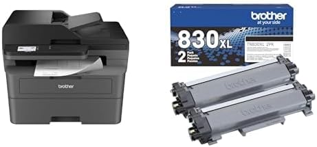 Brother MFCL2820DW Printer and TN830XL 2-Pack Black High Yield Toner