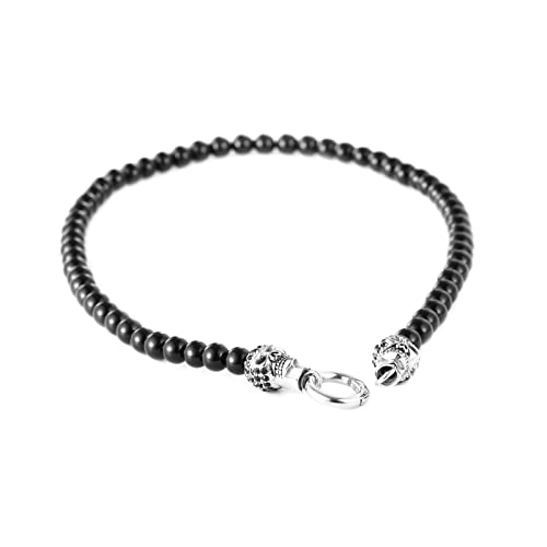 Chaîne de perles 18 pouces et collier noir homme pour un style urbain au quotidien