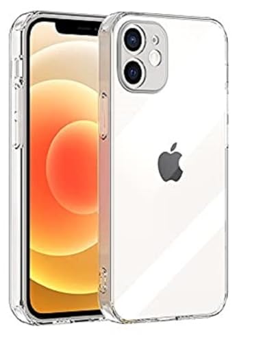 Image of JGD PRODUCTS for iPhone 12 Premium Transparent Hybrid Soft Slim Dust Proof Back Case Cover with Camera Protection