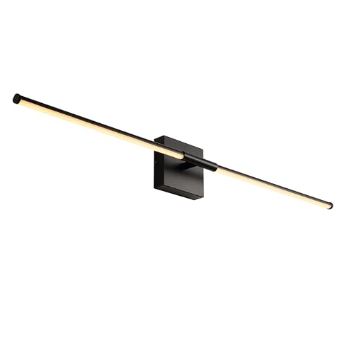 JONATHAN Y JYL7040C Makena 32" Modern Minimalist Dimmable Integrated LED Metal Wall Sconce, Bedroom, Bathroom, Living Room, Dining Kitchen, Black