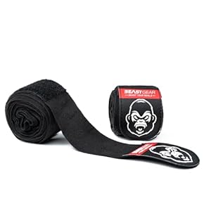 Beast Gear Boxing Hand Wraps with Thumb Loop, 4.5m Elastic Wrist Support, for Boxing, MMA, Muay Thai and Martial Arts, Boxing Wraps Set