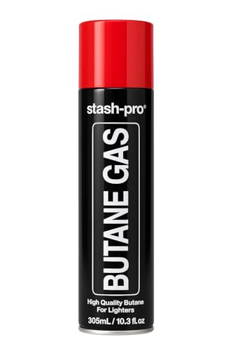 Image of Stash-Pro Butane Gas Refill 305ml - High Purity Universal Fuel for Kitchen Torch, Camping Stove & Multi-Purpose Use Pack of 6
