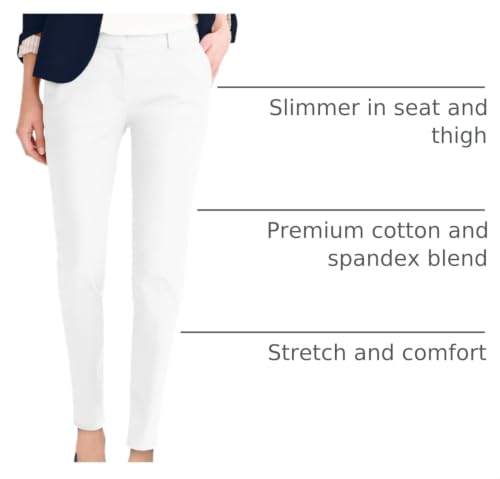 Image of Hybrid & Company Women's Work Chino Pants | Super comfy stretch fabric, flat front design, tailored fit, suitable for office, work, casual wear, and everyday comfort