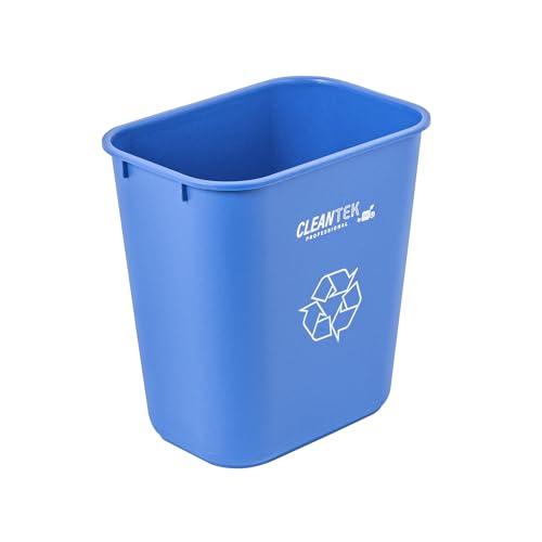 Restaurantware Rectangular Trash Can 1 Count Blue Plastic 13 Quart