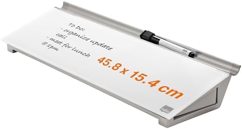 Nobo, Przenośna Szklana Tablica na Biurko, Suchościeralna, Pozioma, Bezramkow...