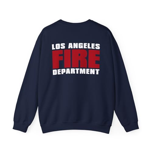 118 911 LA Fire Department Sweatshirt 911 Sweater T-Shirt Navy/Black (Shipped from USA, takes 8-15 days)