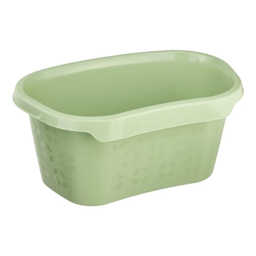 keeeper Bac à Linge avec Support pour les hanches, 30,5 l, 57,5 x 38,2 x 26,5 cm, Tilda Eco Line, Vert (Eco Grass Green)
