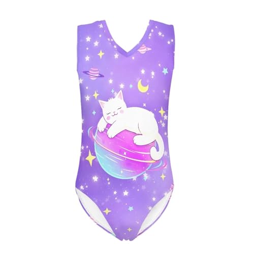 Image of Fashion Print One-Piece Swimsuits for Girls,Soft Stretchy One Piece Bathing Suit Quick Dry Beach Swimwear 5-14 Years