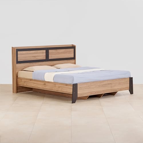 Image of Home Centre Helios Amberly King Bed |Engineered Wood King Bed| (Brown) |1 Year Warranty
