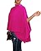 FSHAOES Women's Summer Oversize Blouses Mock Neck Pleated Batwing Sleeve Drape Tunic Dressy Cape Shirt Tops
