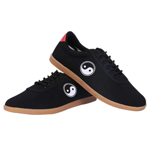 XUHCLY - Boxing Karate Taekwondo Training Shoes Kung Fu Shoes Taekwondo Shoes Unisex Canvas Breathable Martial Arts Shoes Tai chi Shoes(Size:39 EU/6.5 US,Color:Black/)