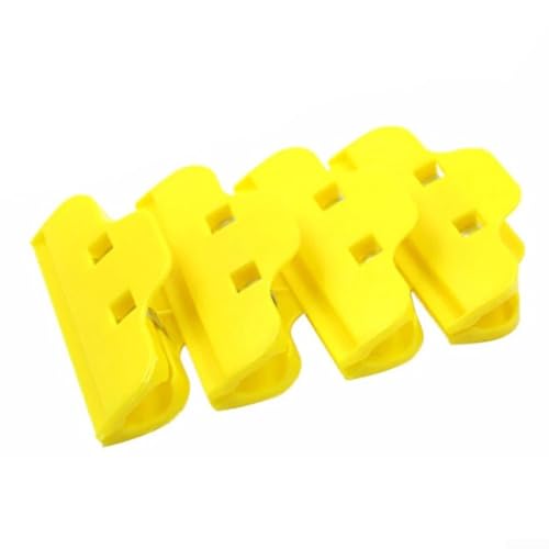 Lot de 4 pinces réglables pour écran LCD - Clip de fixation en plastique pour téléphone portable et tablette - Outils à main pour réparation et alignement d'écran électroniques professionnels (jaune)