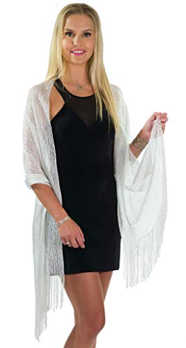 Shawls and Wraps for Evening Dresses, Wedding Shawl Wrap Fringes Scarf for Women