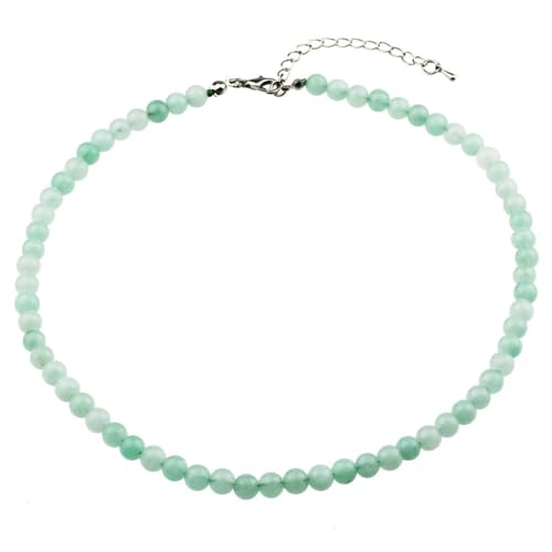 LOVDUSA ヴィンテージハンドメイドビーズ翡翠ネックレス 女性用 - アンティークラウンドビーズ鎖骨チェーンジュエリー, One Size, ストーン, アゲート