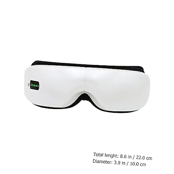Gogogmee 1 St Ögonskydd Ögonmassagerare Ögon- Och Tinningsmassager Vibrations Elektrisk Massageapparat Elektriskt Verktyg Omvårdnad Ögonmassageinstrument Bärbar Ögonmassagerare Vit Vård 4D