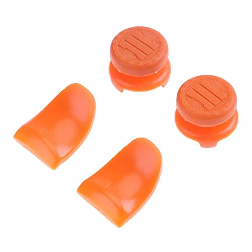 Silicone L2 R2 Trigger Extenders Buttons Thumbstick Caps Kit for PS4 Controller Game Accessories Protector Joystick Caps Orange