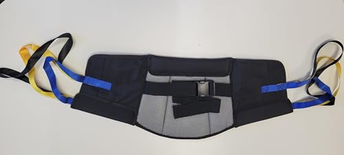 Large Patient Aid Padded Sit to Stand Lift Sling with Back Support Padding and Stand Assist Lifting Straps for Moving Patients 125-250 lbs, Large Transfer Sling Works with Most Patient Lifts