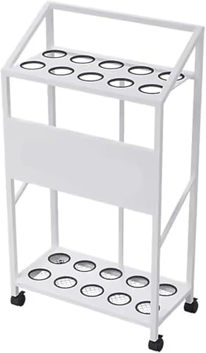 Queue de billard en métal blanc 40x20x70cm pour rangement accessoires - 4