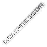 Größe: ca. 24 cm x 2,0 cm 3D Chrom ABS Kompressor Buchstaben Abzeichen Emblem Heck Kofferraum Aufkleber kompatibel mit CLK SLK SL CLS ML GL ABCES Klasse