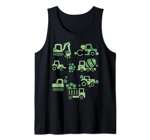 Ragazzi St Patricks Day Crane Truck Costruzione Bambino Canotta