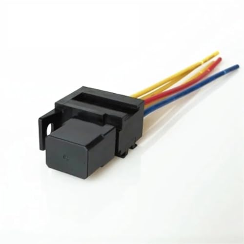 Relé violeta para coche 12V 30A de 4 pines con conector de cable para automoción