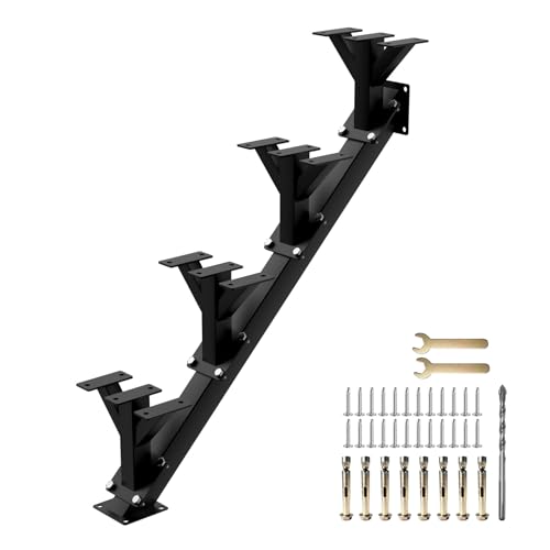 Paifnpo 4 Step Metal Stair Stringers Stair Riser for Deck Height 24.8