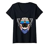 Photo Gallery donna retro patriotic usa i american flag i retro 4th july bulldog maglietta con collo a v Photo Gallery donna retro patriotic usa i american flag i retro 4th july bulldog maglietta con collo a v