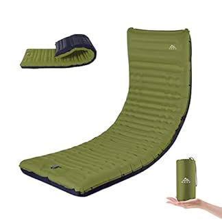 Ggov camping sleeping pad extra thickness 47 inch inflatable sleeping mat lightweight waterproof camping with built in pump air mattress for backpacking hiking tent traveling