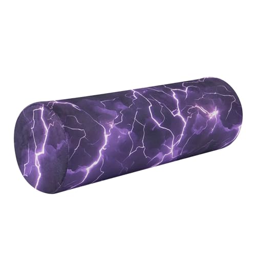 miaozhen Lightening Purple Nature Neck Roll Pillow Case Round Pillow for Baby almohada de Cuello para dormir 5.5''x17''