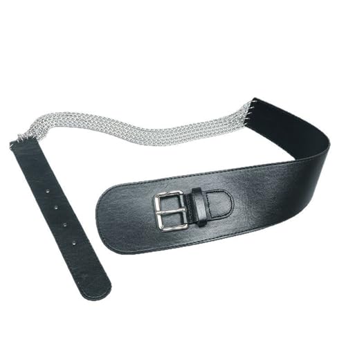 Ceinture décorative pour femmes en similicuir souple avec boucle ajustable haute finition