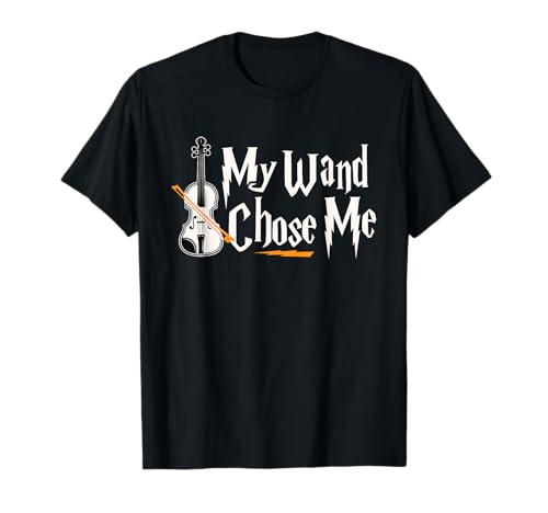 My Wand Chose Me Violin Player Violinist Music T-Shirt Small