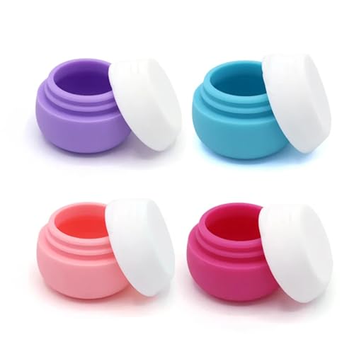 Tarros de cosméticos， 2/4 Uds. Frascos de silicona de 20ML, caja de crema y loción portátil for viaje, botella, base cosmética, crema, pastilla, macarrón, caja de almacenamiento a prueba de fugas for