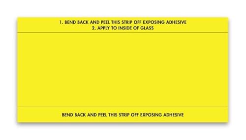 Stock Number Mini Signs – 6"×3" Yellow Plastic-Backed Windshield Labels, Self-Adhesive Vehicle Stock Number Tags, Auto Dealership Inventory Stickers with Permanent Marker – Pack of 500