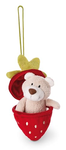 NICI Bendix 49435 - Oso de peluche (13 cm), diseño de fresa