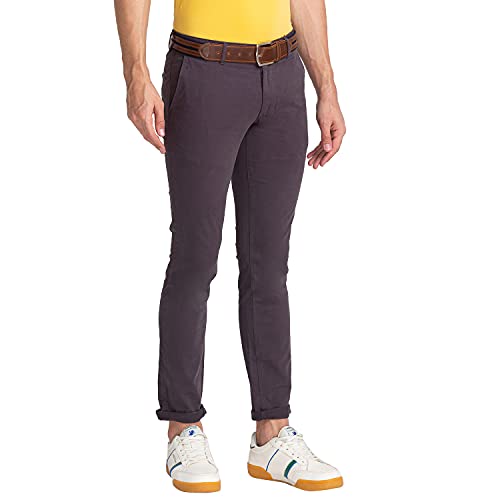 Image of Parx Men's Cotton Blend Rfd Pattern Low Rise Tapered Fit Flat Front Casual Trouser