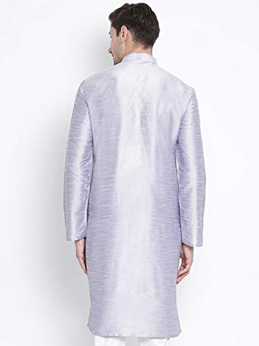 Image of VASTRAMAY Men's Burgandy Silk Blend Only Kurta