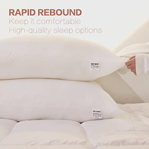 Wiwe Standard Size Luxury Hotel Collection Bed Pillows: 2 Pack Of Super Soft Down Alternative Pillows For Back, Side, And Stomach Sleepers #TOP6