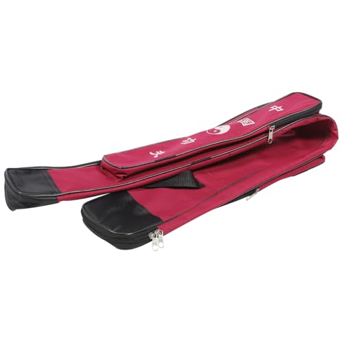 Étui pour Tai Chi rouge en toile épaisse avec poche pour accessoires d'arts martiaux