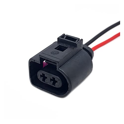 BUIEX 2/3/4/5/6/8/10 Pin 3.5mm Auto Ignition Coil Electrical Waterproof Connector Horn Sensor Plug with Cable 1J0973722 Compatible with VW (Color : 2P of 1J0973722A, Size : 1 Pc)
