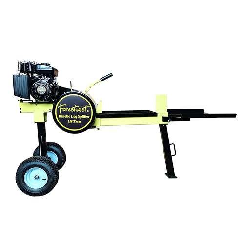 FORESTWEST 11097P, 18Ton 3HP Petrol Kinetic Log Splitter, 2s Per Split Fast Gasoline Firewood Splitter
