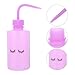 BIUDECO 2Pcs 250Ml Eyelash Cleaning Squeeze Bottles with Curved Spout for Lash Extensions, Refillable Water Wash Bottles for Beauty Salon and Travel Use