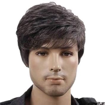 UD BOB full head natural color hair wig for men / boys, freesize, color Natural Black