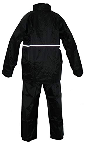 protectWEAR Motorradregenkombi, Regenanzug, 2-teilig, glanz-schwarz RK-RS11-L